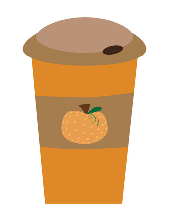 Pumpkin Coffee To Goのイラスト素材