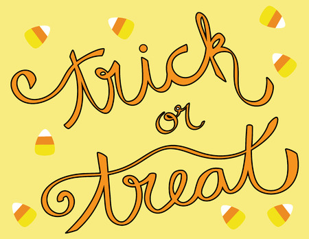 Trick or Treat Candy Cornのイラスト素材