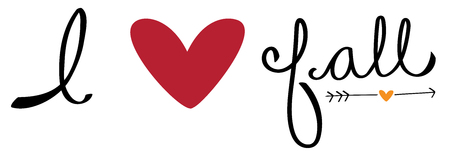 I Love Fallのイラスト素材