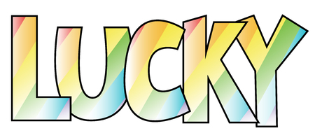 Rainbow Lucky Letters.のイラスト素材