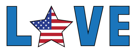 Love America illustration.のイラスト素材