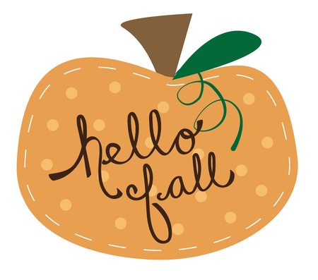 Hello Fall Pumpkinのイラスト素材