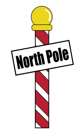 North Pole Sign illustration.のイラスト素材