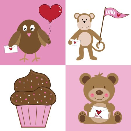 Happy Valentines Day illustration.のイラスト素材