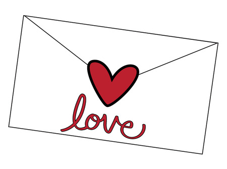 Valentines Love Letterのイラスト素材