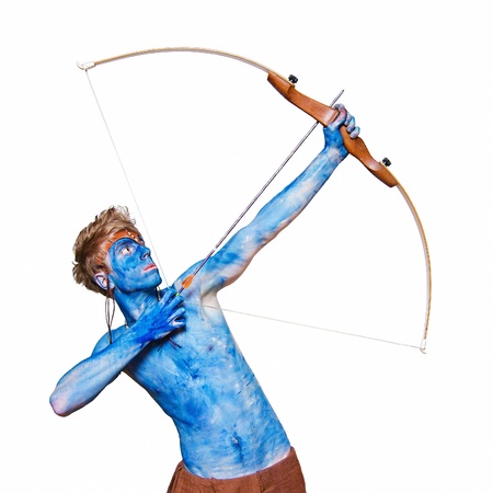 A man wearing an Avatarの写真素材