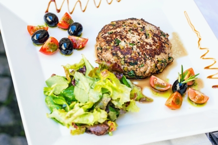 Seared beef tartar from Saint-Tropezの写真素材