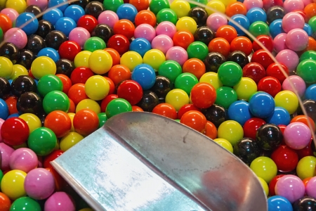 Colorful chewy candies for kidsの写真素材