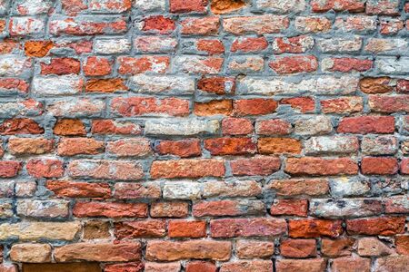 Background of old brick wall textureの写真素材