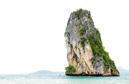 High cliff on Poda island. Exotic tropical landscape.の写真素材