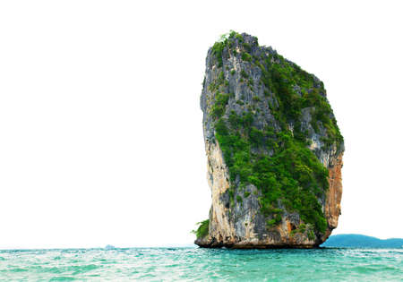 High cliff on Poda island. Exotic tropical landscape.の写真素材