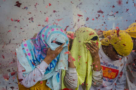 Phuket Vegetarian Festival. Shocking asian tradition - body piercing.のeditorial素材