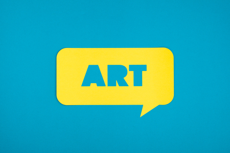 The art word on a signの写真素材