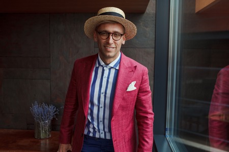 Stylish man in classy outfitの写真素材