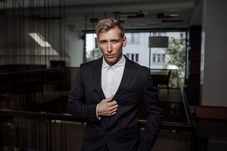 Stylish man in formal suitの写真素材