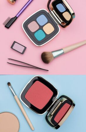Makeup tools and cosmeticsの写真素材