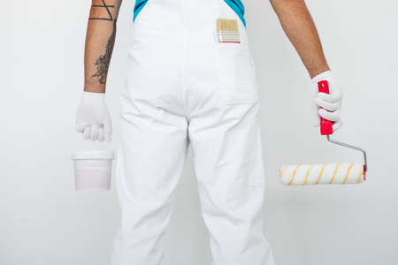 Crop painter ready for workの写真素材