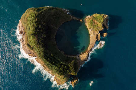 Vila franca island from aboveの写真素材