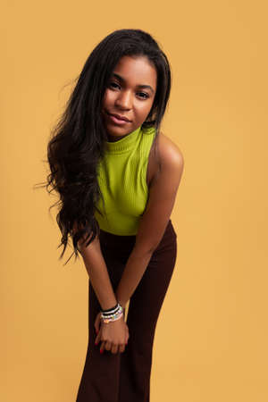 Stylish Latin American woman looking at camera