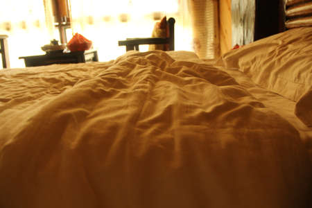 Bed quiltの写真素材