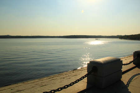 Lake under the sunの写真素材