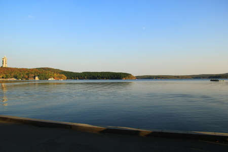 Evening lakeの写真素材