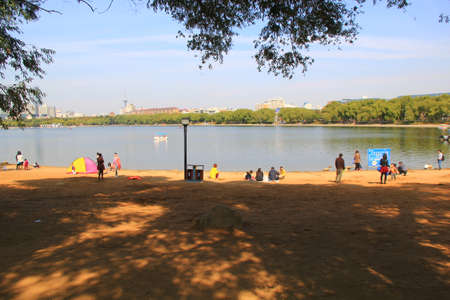 Beach and Lake Parkのeditorial素材