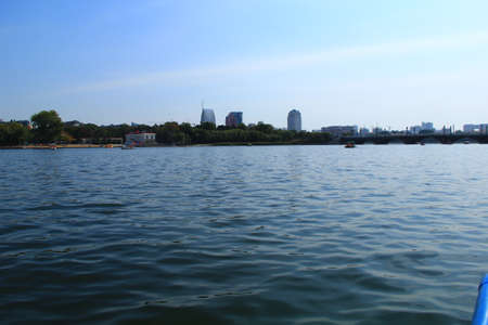 Urban and lakeの写真素材