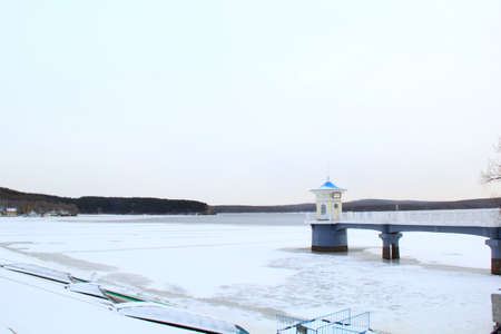 Frozen lakeの写真素材