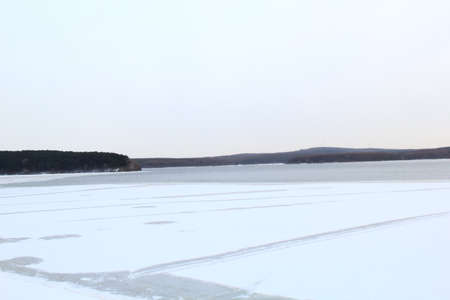 Frozen lakeの写真素材
