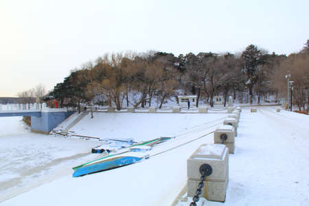 Winter damの写真素材
