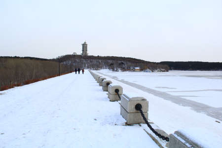 Winter damの写真素材