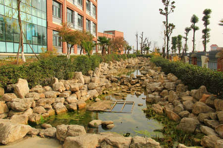 Garden and creekのeditorial素材