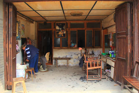 Old barber shopのeditorial素材