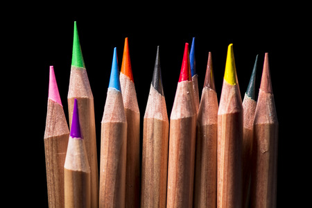 Pencil sharpener, when completed, should be available at all times. Storage should be kept down box. And putting crayons up To prevent fracture of the pencil.の写真素材