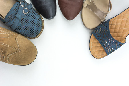 Shoes on the white background.