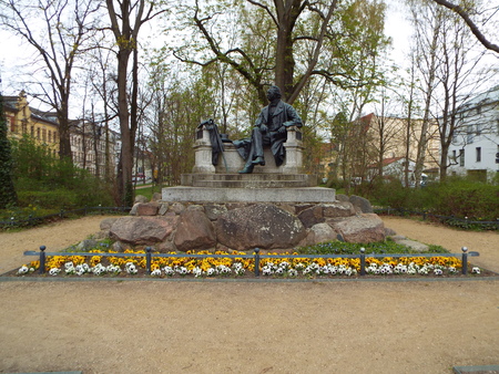 Fontane monument in Neuruppin "the city Neuruppin is the birthplace of the famous German poet. Germany 04.13.2016のeditorial素材