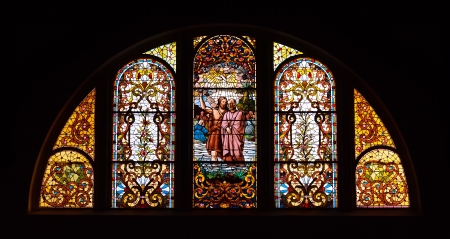 Stained Glass Window at Trinity Church in Michigan City, Indiana
