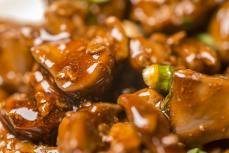 Simmered with fresh chicken liverの写真素材