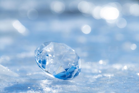 Snow and diamond shineの写真素材
