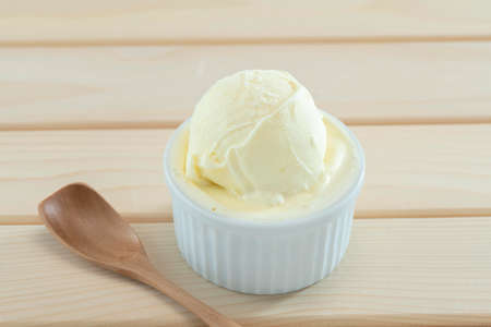 Delicious soft ice cream made with fresh milkの写真素材