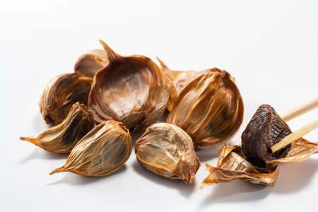 The black garlic is finished by cooking fresh and delicious garlic.