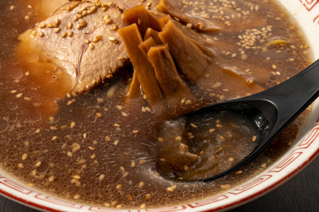 simmered pork in brown soy sauceの写真素材