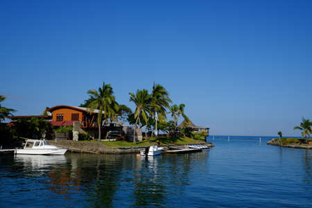 South Pacific island country, Fiji, one of the countries with the earliest sunrise, tropical equatorial country, a paradise for vacation, diving and sea fishingのeditorial素材