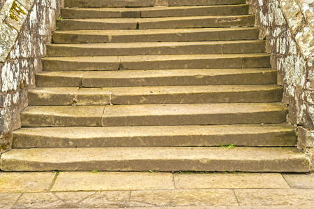 Old Rough Uneven Stone Staircaseの写真素材