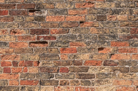 Old Damaged Brick Wallの写真素材