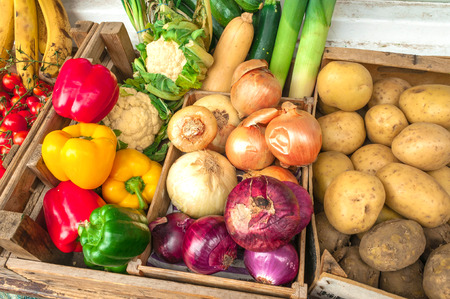 Organic Fruit and vegetablesの写真素材