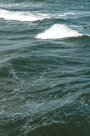 Ocean waves, water background with copy space