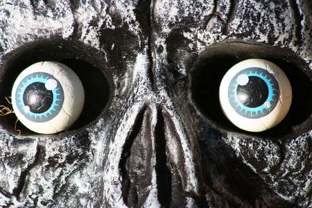 Close-up of scary eyesの写真素材