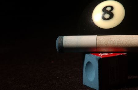 Billiards,Cue and eight ball